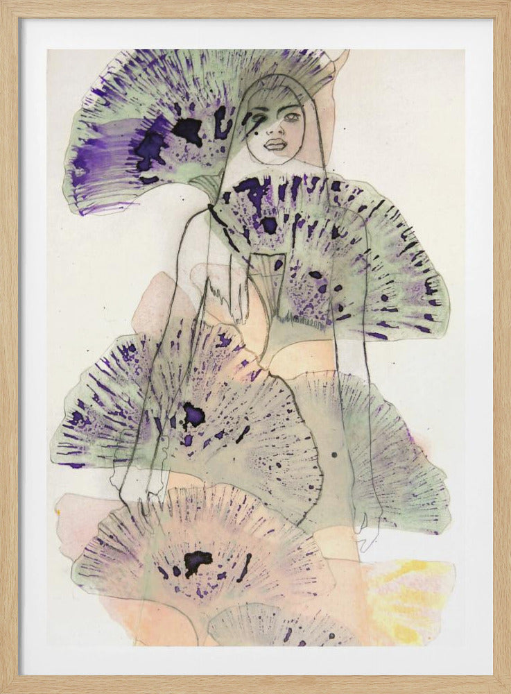 Ginko Leaves Etching | Poster