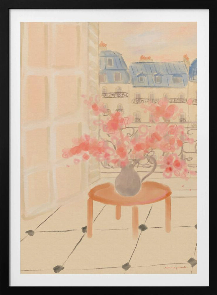 Cherry Blossoms In Parisian Apartment | Poster