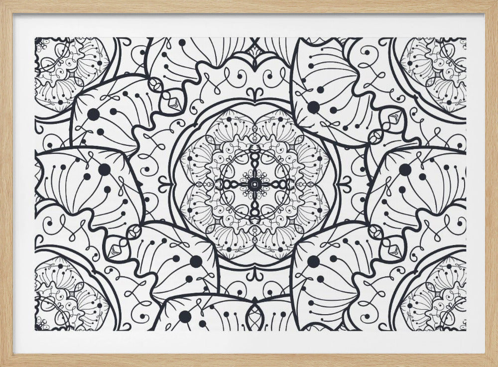 Abstract Mandala Line Art | Poster