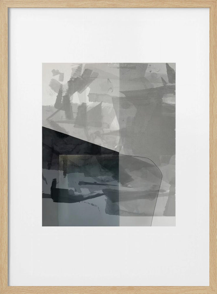 Abstract Monochrome Wash 1 | Poster