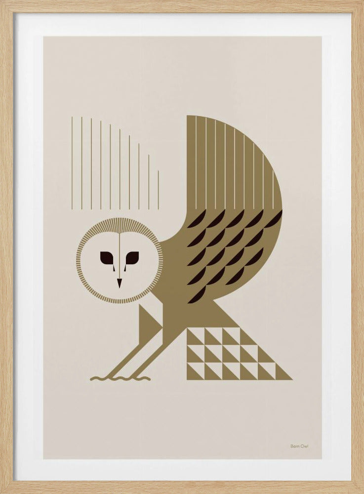 Golden Animals - Barn Owl (White) | Poster