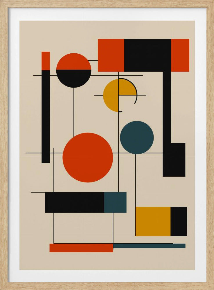 Geometric Shapes And A Balanced Color PaletteGeometric Harmony | Poster