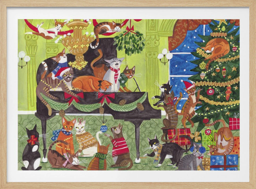 Cats playing piano | Poster