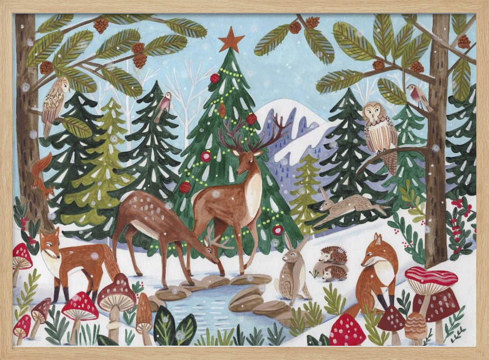 Animal Winter Scene | Poster