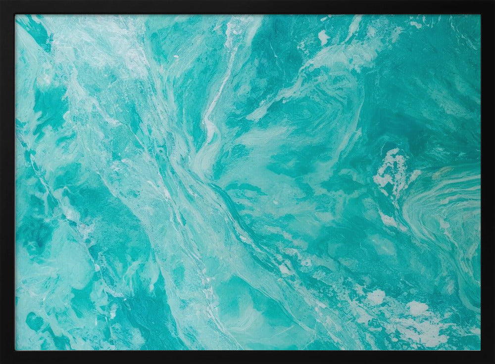 Fluid Movement In Aqua Tones | Poster
