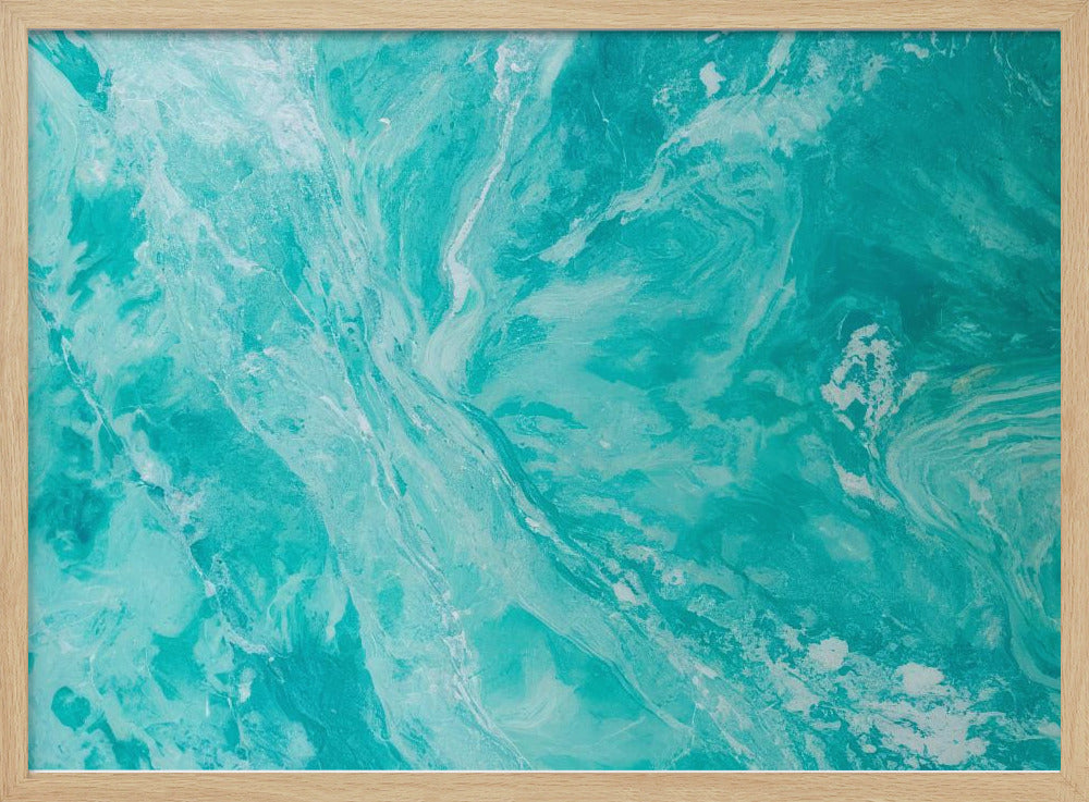 Fluid Movement In Aqua Tones | Poster