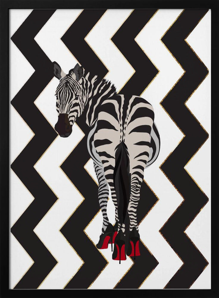 Zebra Heels Zigzag | Poster