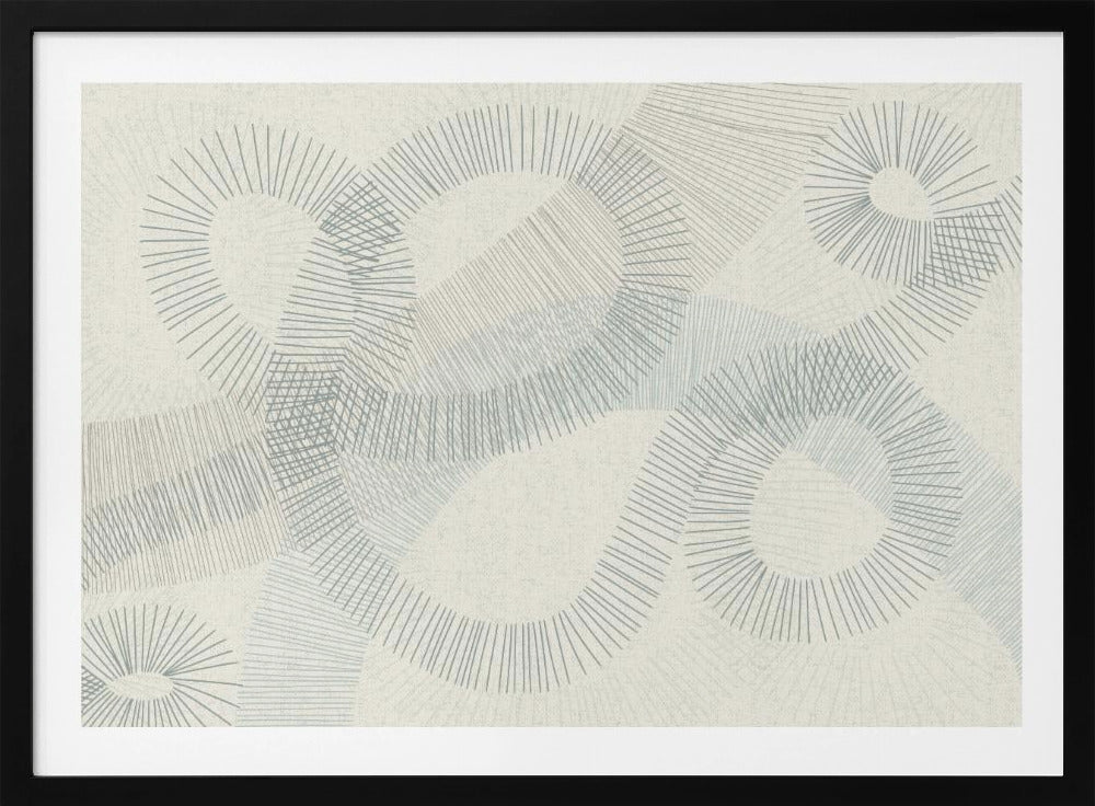 calming essentials Curved Lines blue | Poster