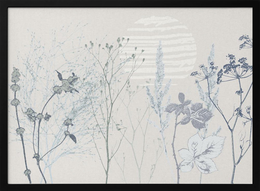 Plant based calming atmosphere soft blue | Poster