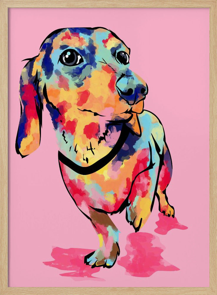 Rainbow Pup, Cute and Colorful Dog | Poster