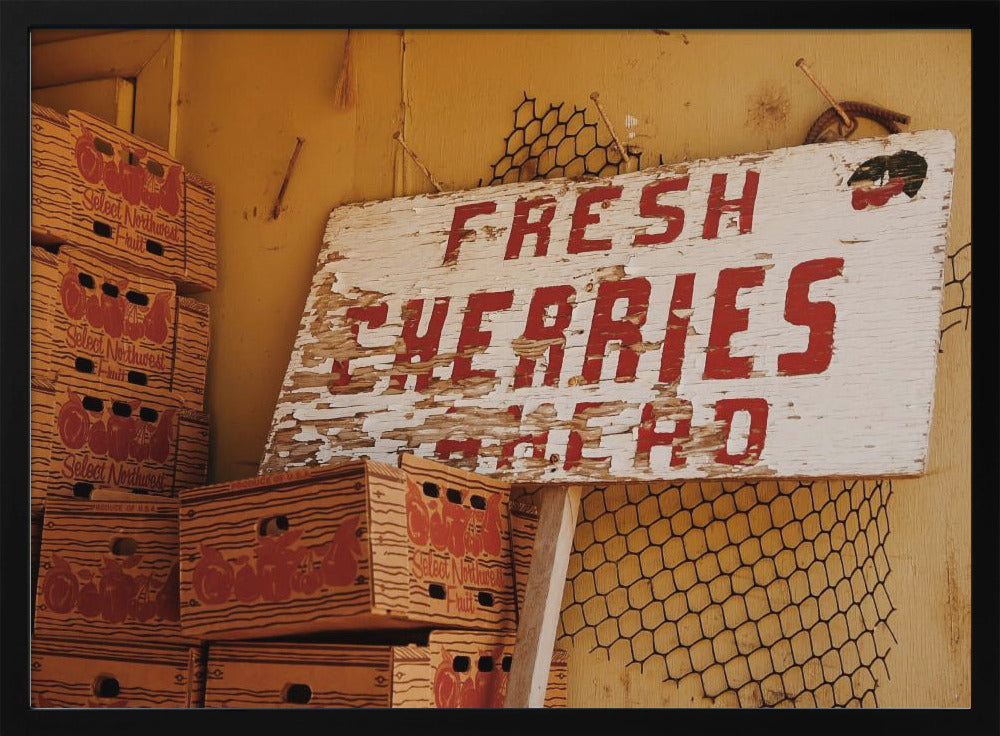 Fresh Cherries Ahead | Poster
