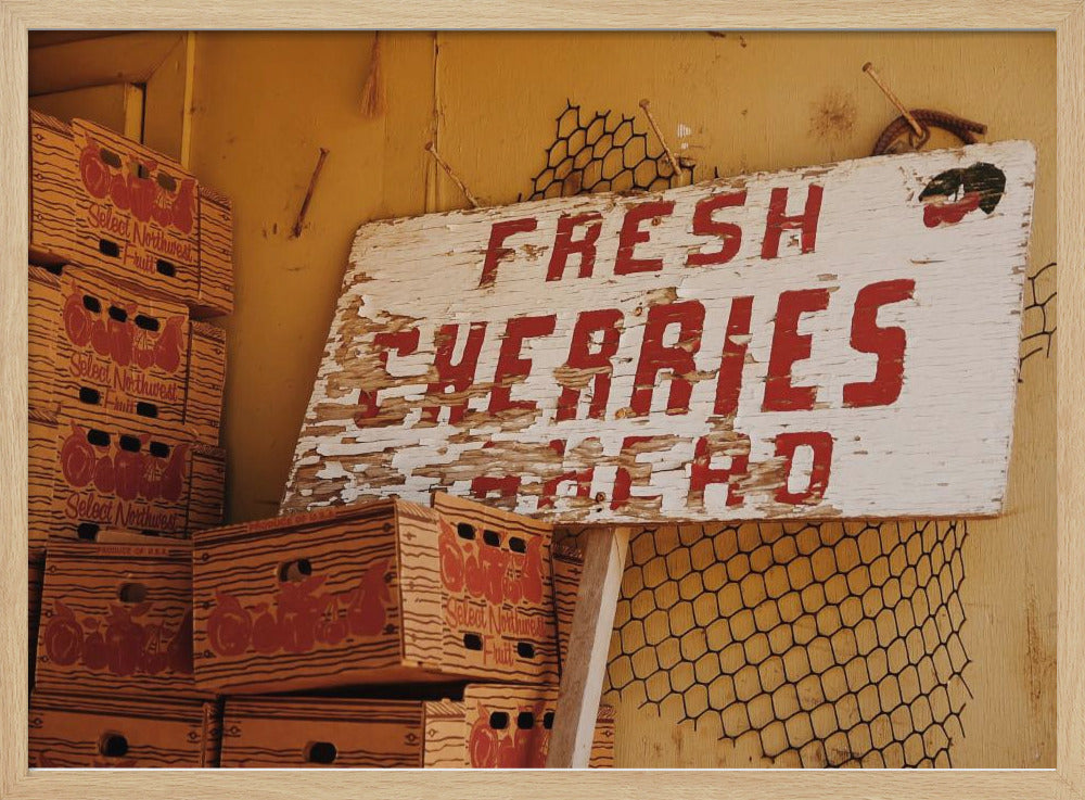 Fresh Cherries Ahead | Poster