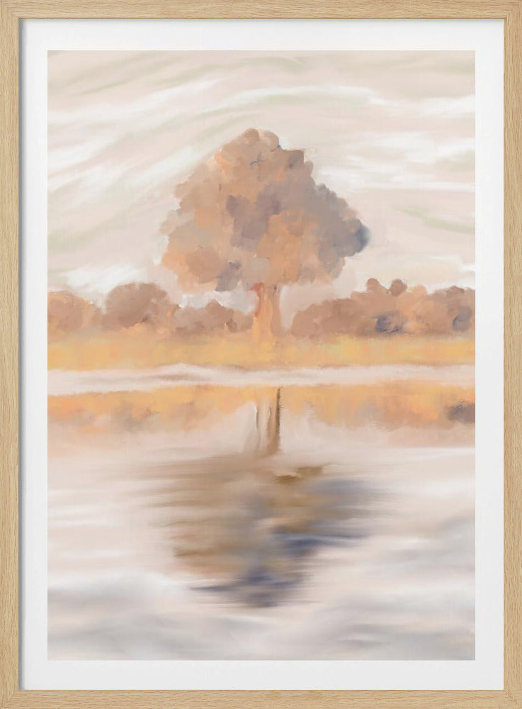 Sovereign Reflections of the Jackalberry Tree, Caprivi, Botswana | Poster