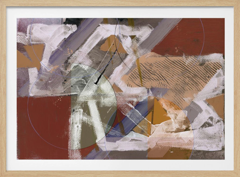 Abstract Circles and Textures 1 | Poster