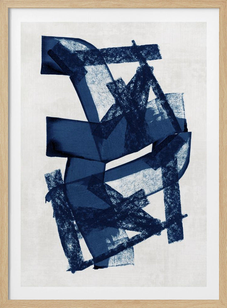 Abstract Blue Structure 2 | Poster