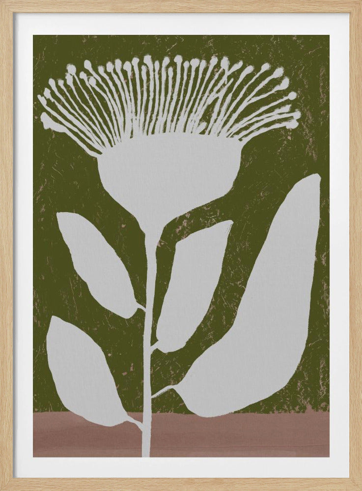 Botanical Design Of A Flower Against | Poster