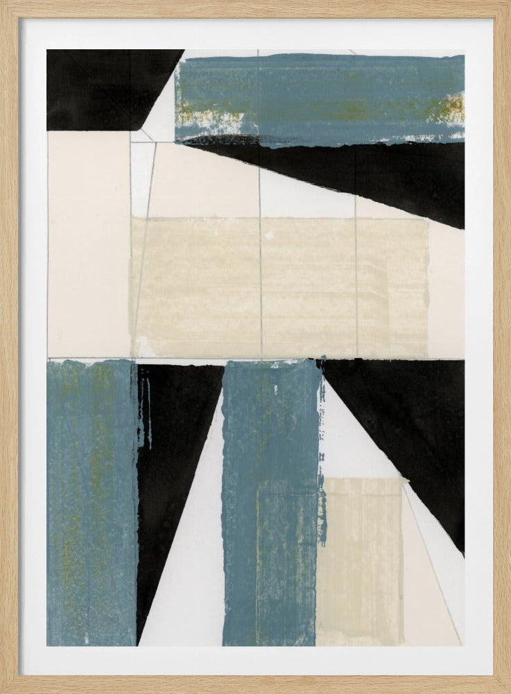 Abstract Blue Shapes No2 Print | Poster