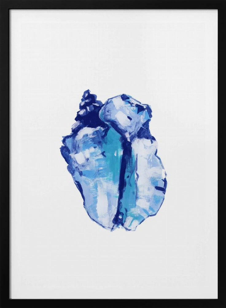 Blue Seashell On White Background No 1 | Poster