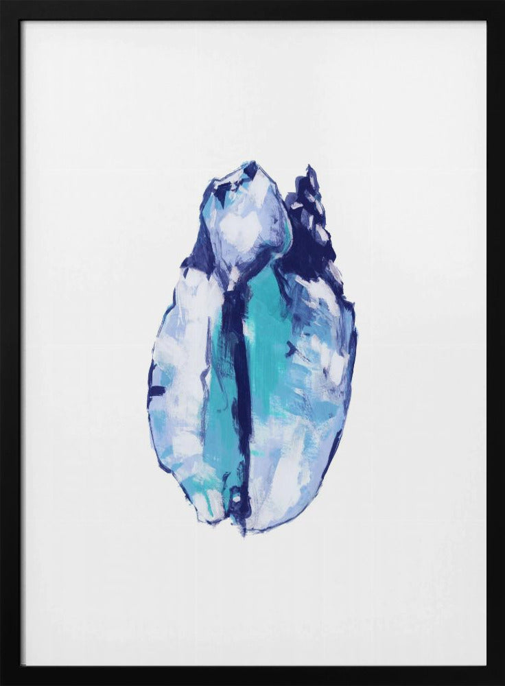 Blue Seashell On White Background No5 | Poster