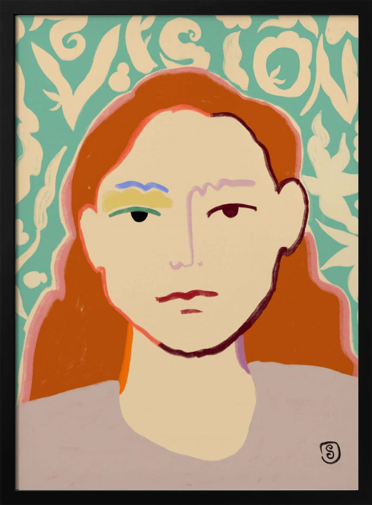 Stylized Face With Earthy Tones | Poster