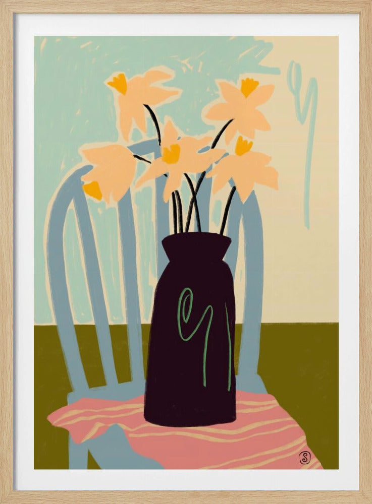Minimalist Still Life With Flowers | Poster