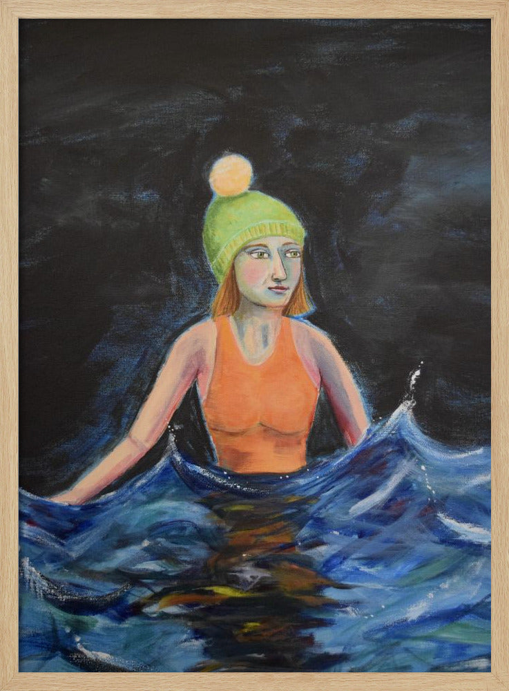Wild Swimming in Ocean | Poster