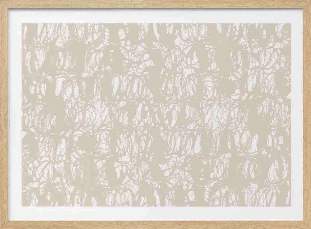 Abstract Ink Swirls Beige 1 | Poster