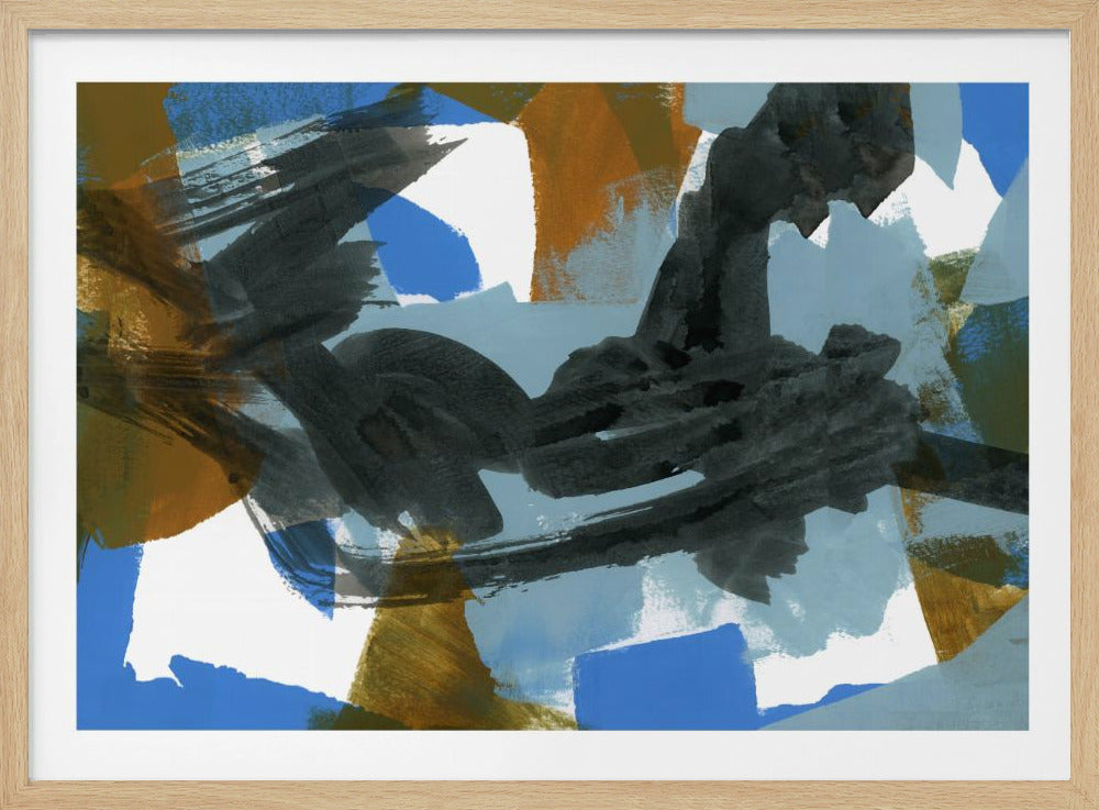 Abstract Blue Dance No 1 | Poster