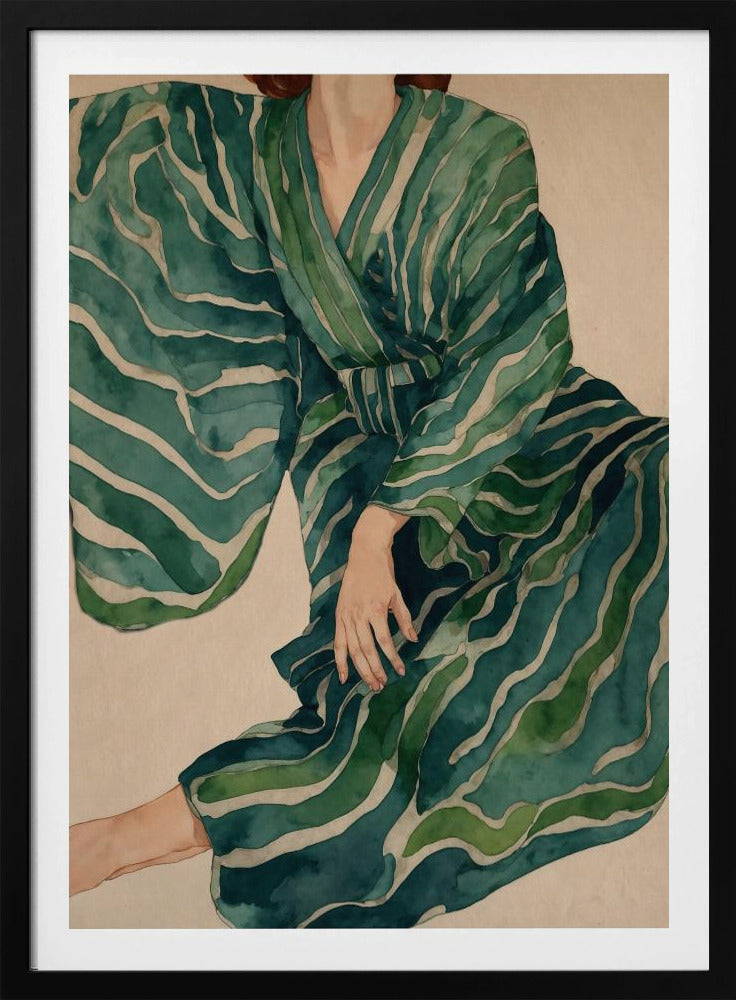 Green Kimono Flow | Poster