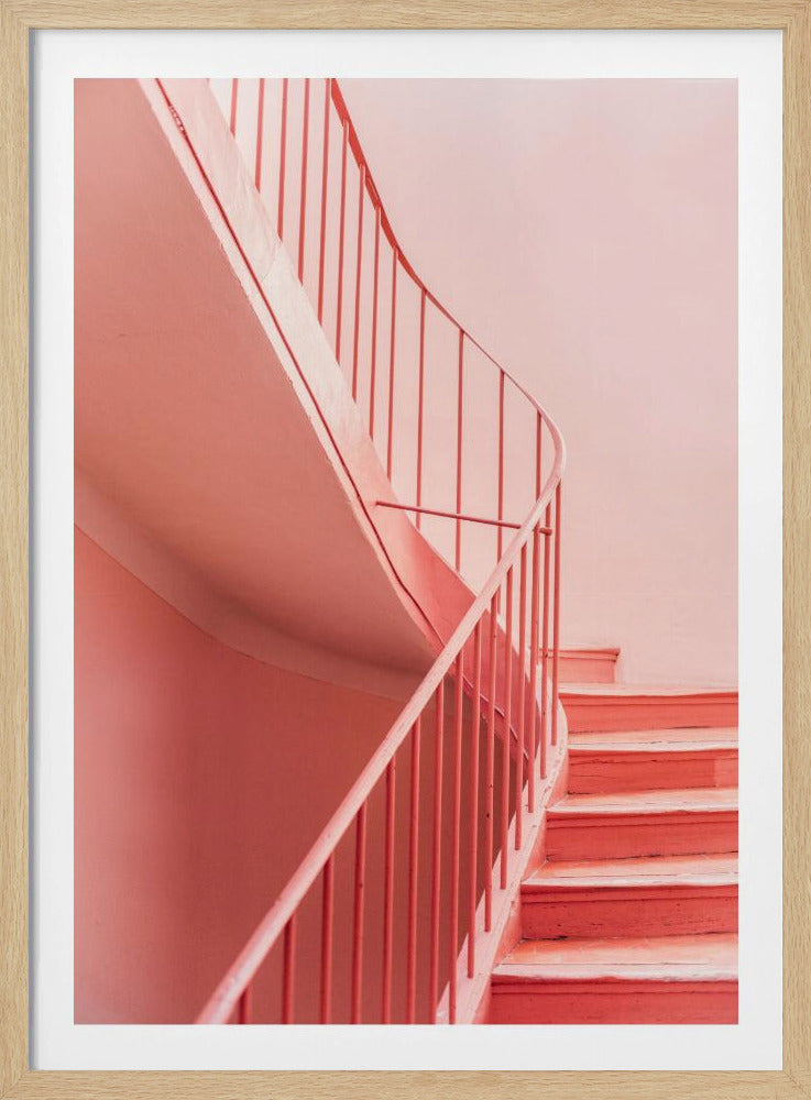 Pink Steps Cannes | Architectural Minimalism | Poster