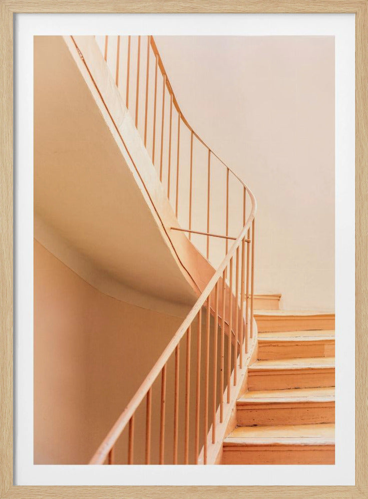 Orange Steps | Architectural Minimalism | Poster