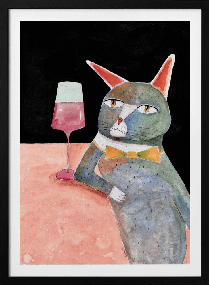Bar Cat with Bow Tie | Poster