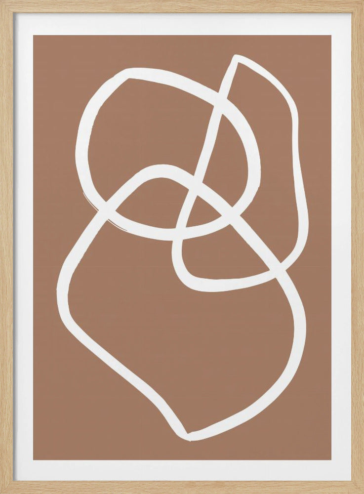 Abstract Lines Mocha | Poster