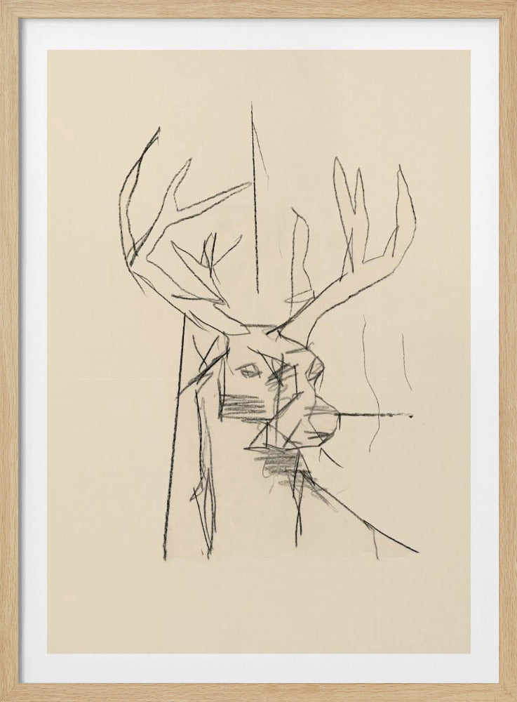 Étude Cerf (stag) No.2 | Poster