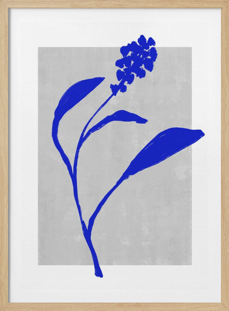 Azure Blossom Silhouette | Poster