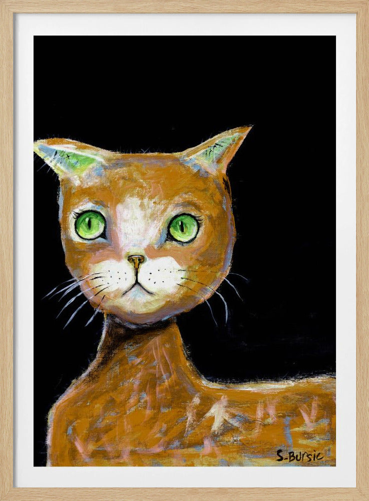 The Brown Big Eyed Cat | Poster