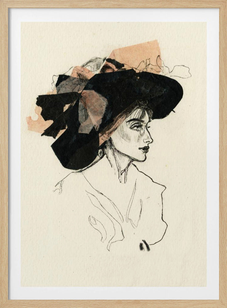 Woman In A Large Hat | Poster