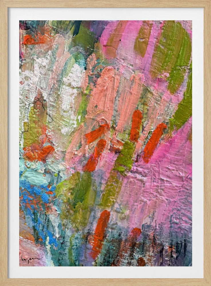 Whispering Pink Brushstrokes | Poster