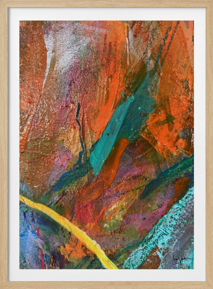 Vibrant expressionist orange | Poster