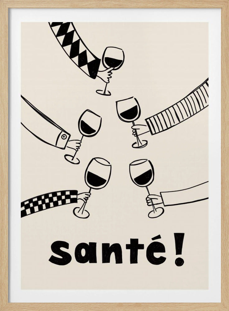 Santé Wine Party with Friends | Poster