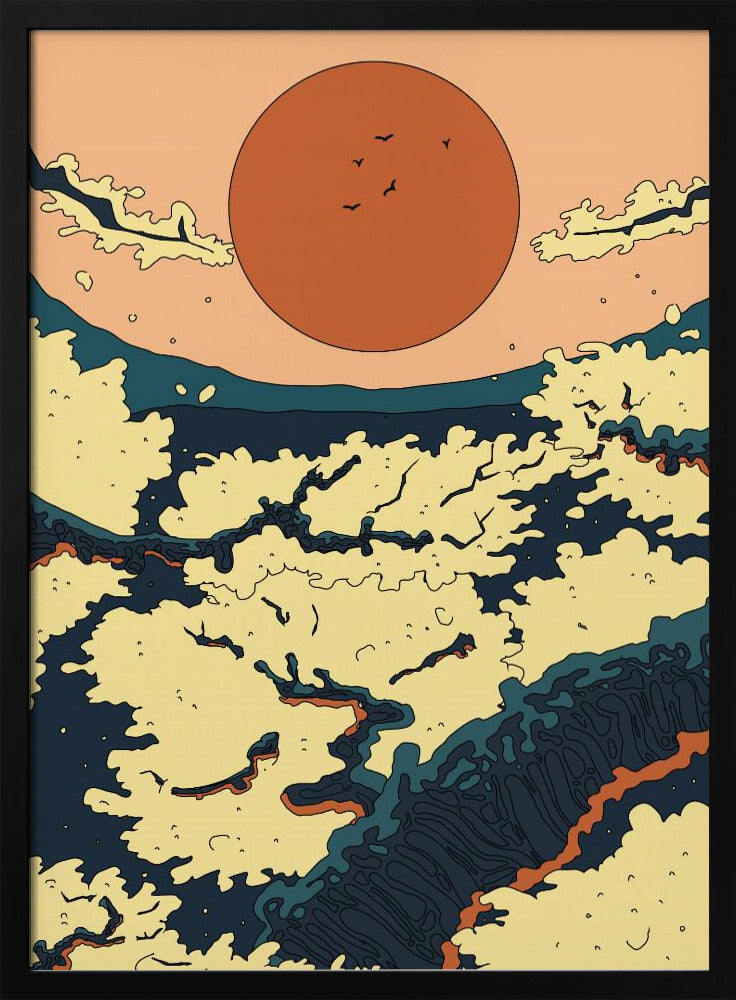 Abstract Japanese Sunset | Poster