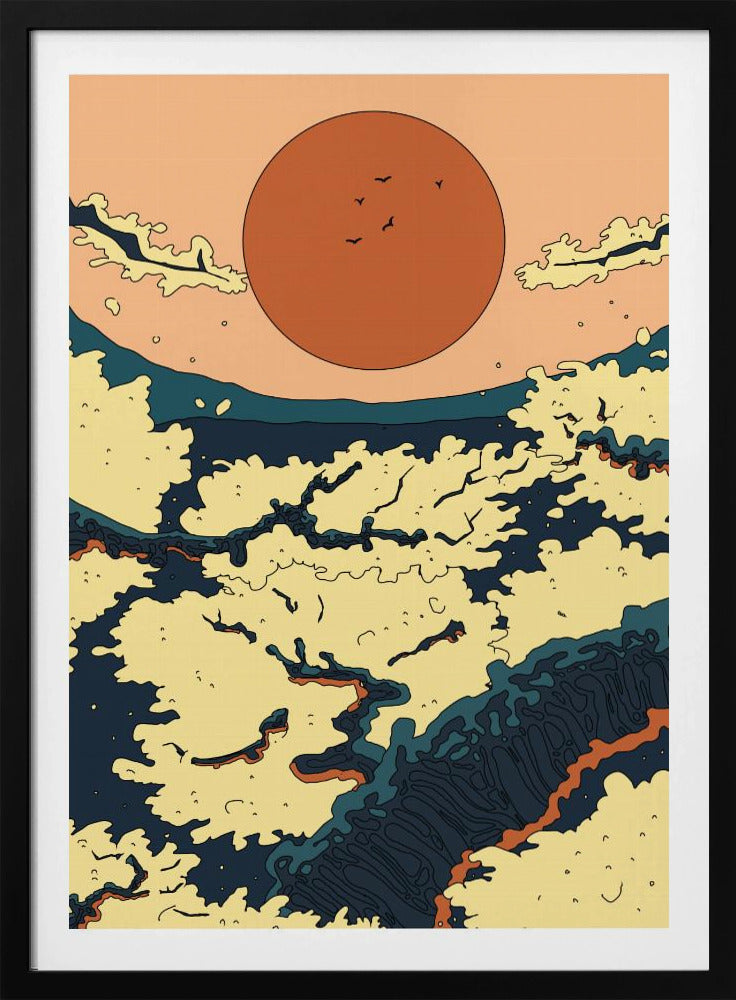 Abstract Japanese Sunset | Poster