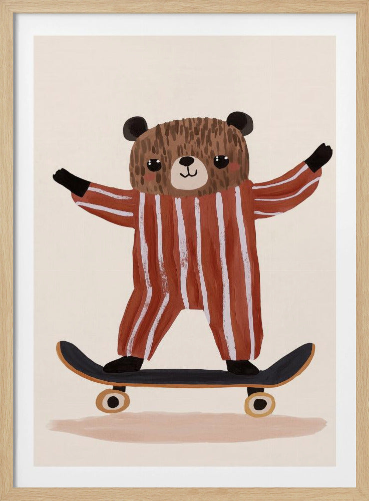 Skater Bear Joy | Poster