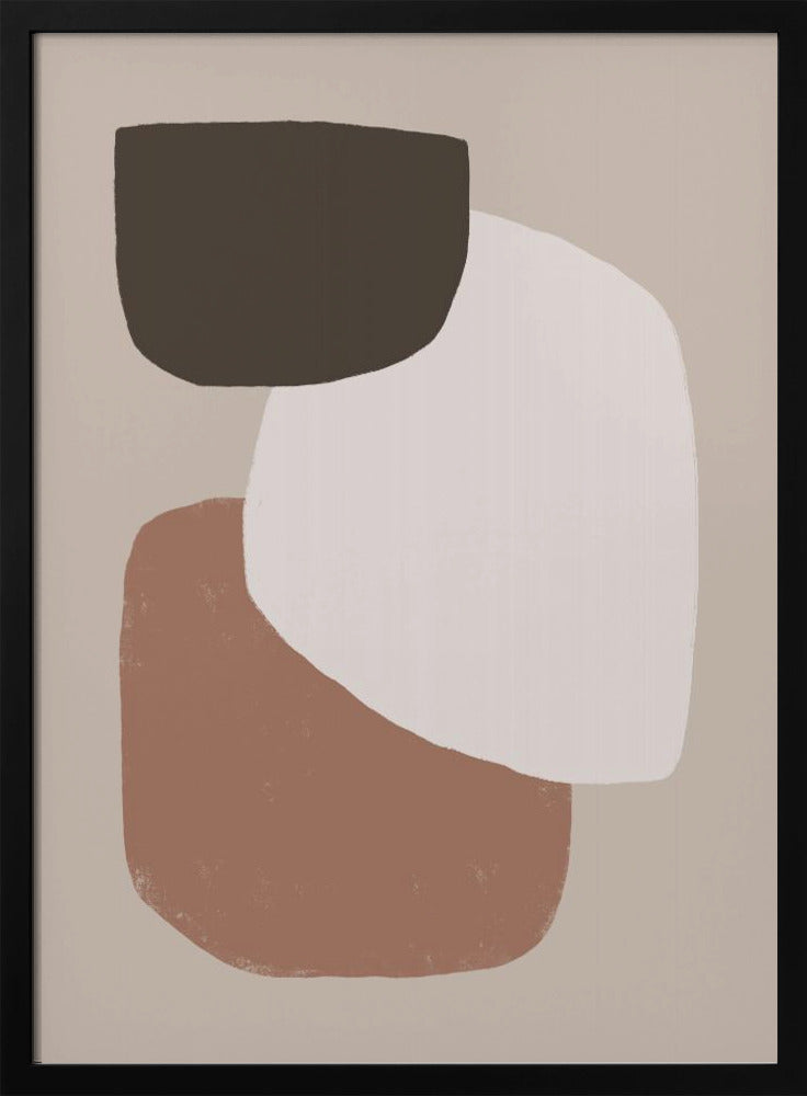 Minimalist Organic Shapes in Earthy Tones | Poster