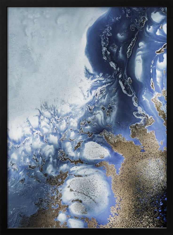 Zen Art 'Ocean Wave Waltz 2' - Watercolor waves | Poster