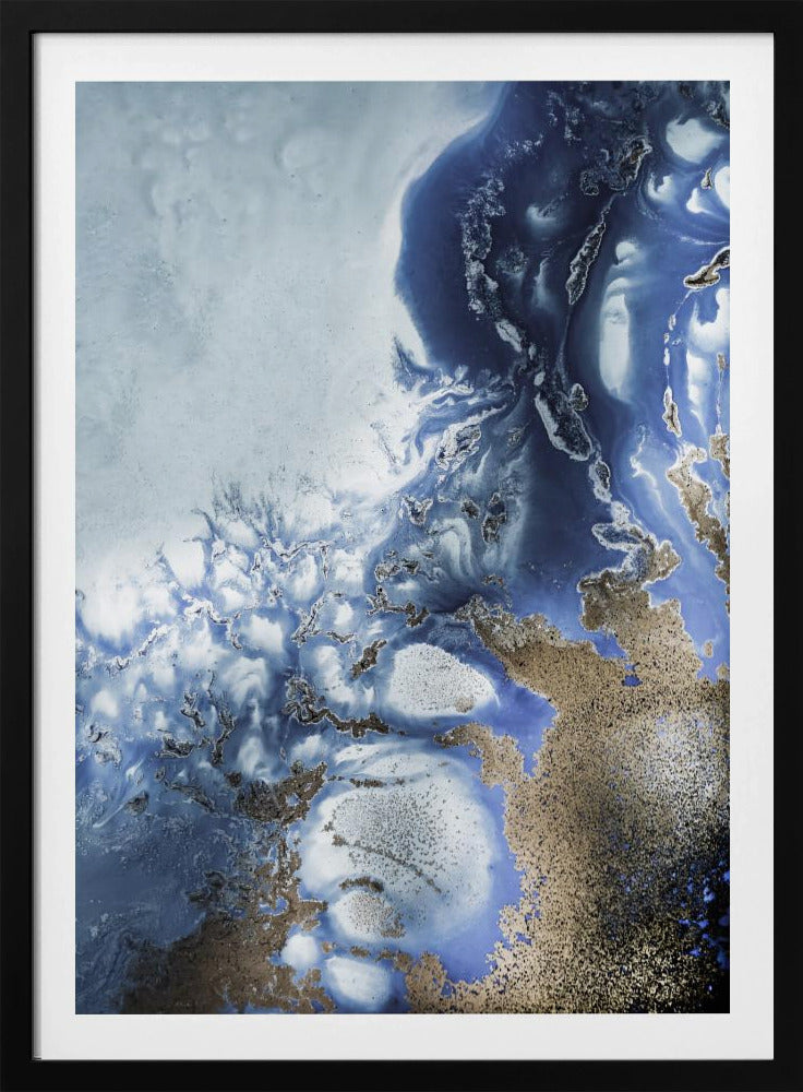 Zen Art 'Ocean Wave Waltz 2' - Watercolor waves | Poster
