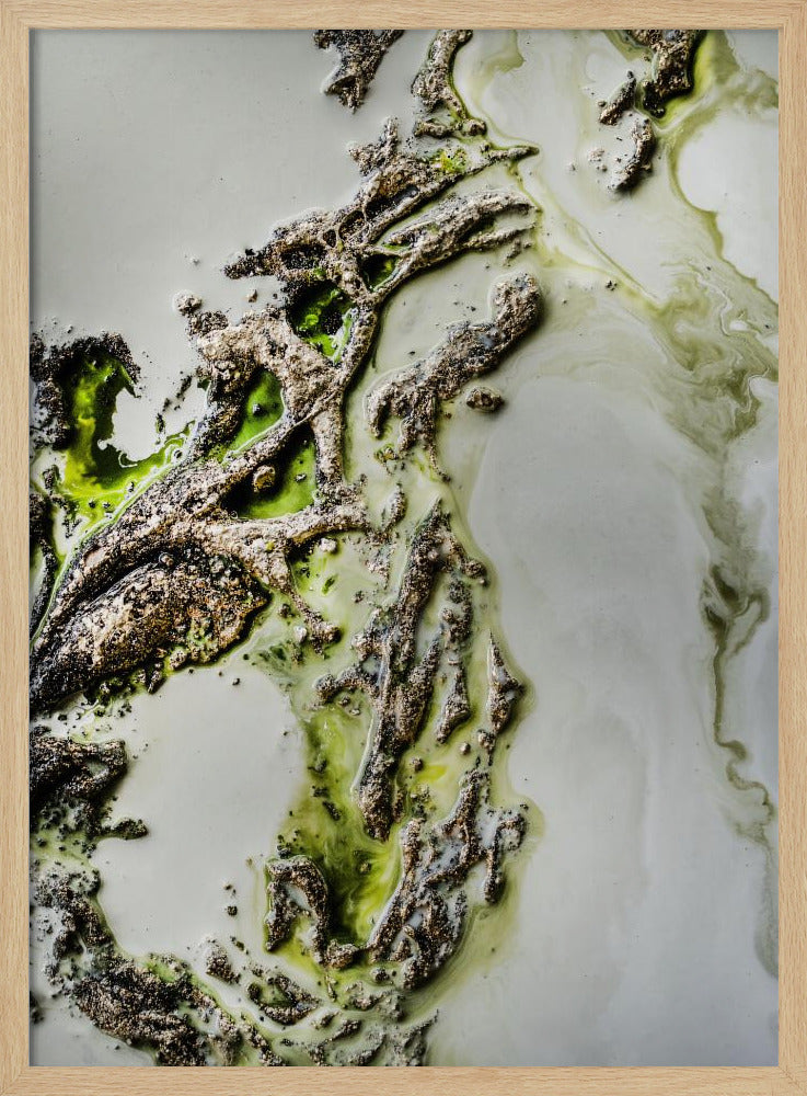 Contemporary Art - Olive Enigma - Green accent | Poster