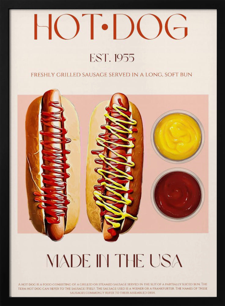 Hot Dogs with Mustard and Ketchup | Poster