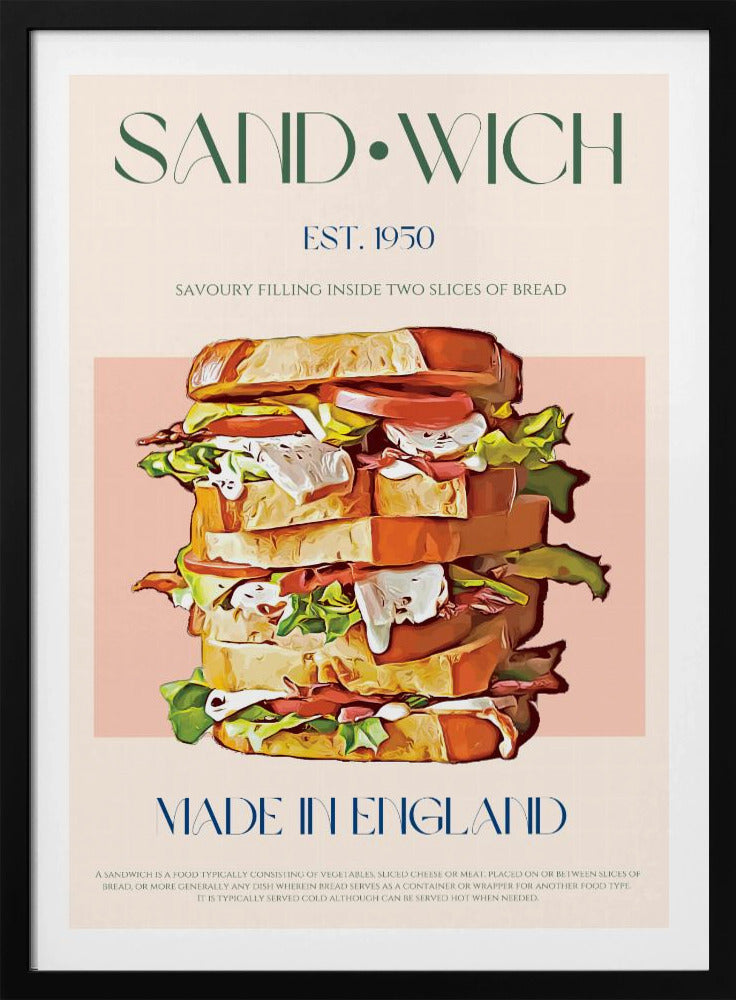 Classic Sandwich Made In England | Poster