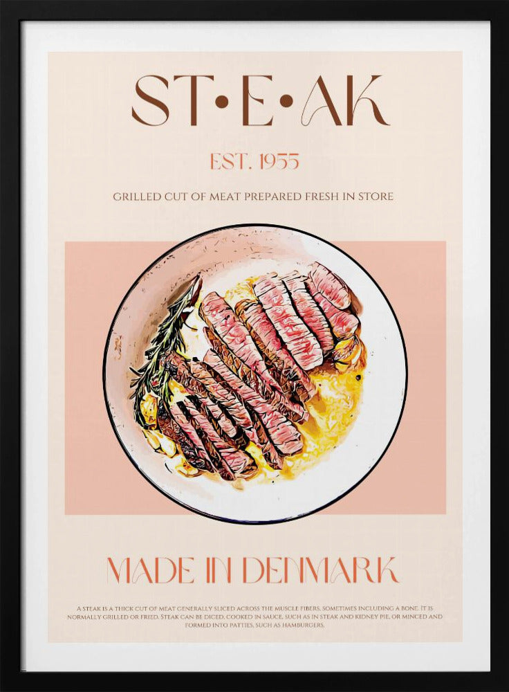 Grilled Meat Dish With Rosemary | Poster